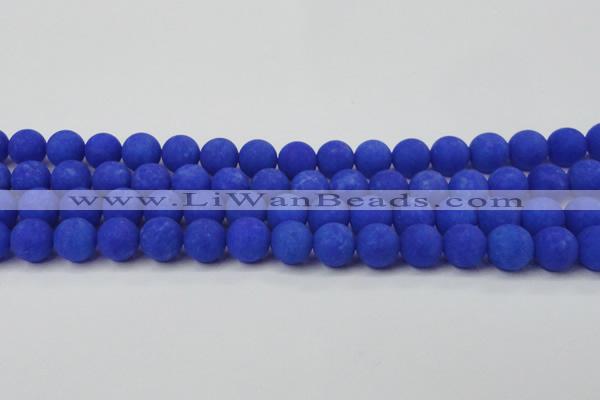 CCN2433 15.5 inches 6mm round matte candy jade beads wholesale