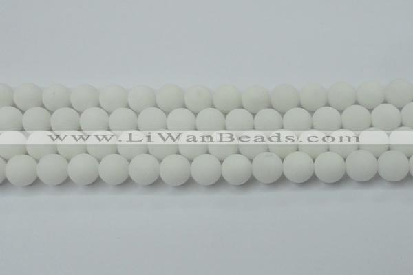 CCN2440 15.5 inches 8mm round matte candy jade beads wholesale