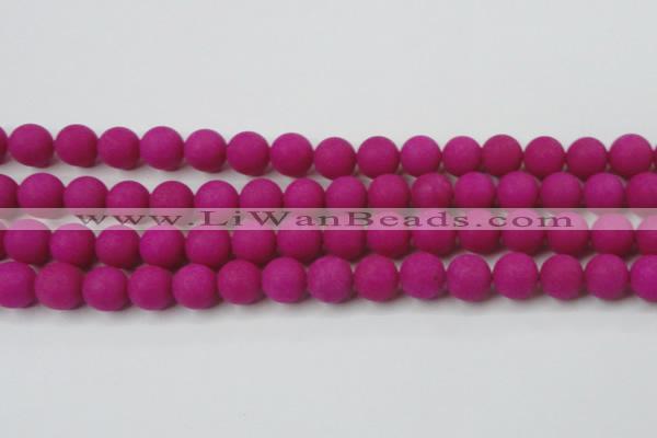 CCN2444 15.5 inches 8mm round matte candy jade beads wholesale