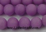 CCN2462 15.5 inches 10mm round matte candy jade beads wholesale