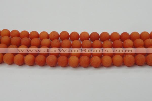 CCN2467 15.5 inches 10mm round matte candy jade beads wholesale