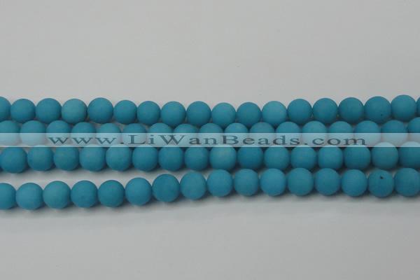 CCN2471 15.5 inches 10mm round matte candy jade beads wholesale