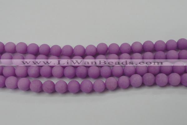 CCN2482 15.5 inches 12mm round matte candy jade beads wholesale