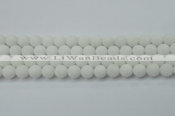 CCN2500 15.5 inches 14mm round matte candy jade beads wholesale