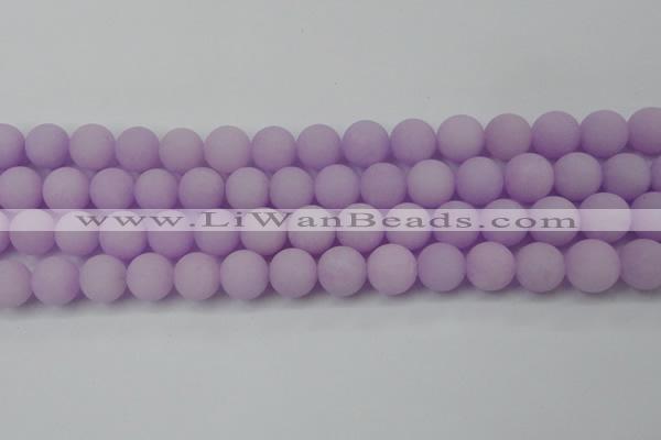 CCN2501 15.5 inches 14mm round matte candy jade beads wholesale