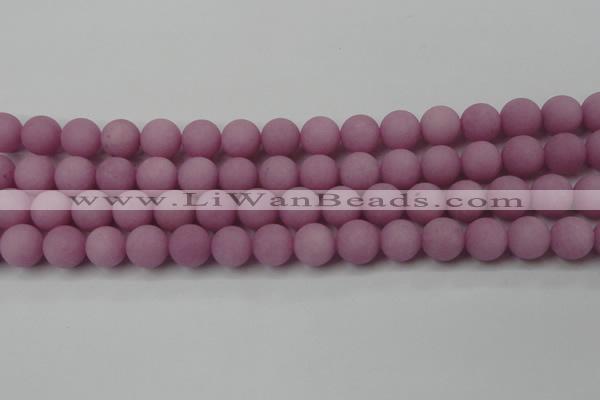 CCN2503 15.5 inches 14mm round matte candy jade beads wholesale