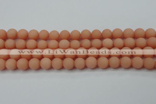 CCN2506 15.5 inches 14mm round matte candy jade beads wholesale