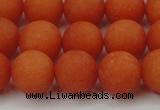 CCN2507 15.5 inches 14mm round matte candy jade beads wholesale