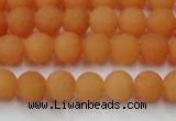 CCN2516 15.5 inches 6mm round matte candy jade beads wholesale