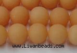 CCN2520 15.5 inches 14mm round matte candy jade beads wholesale