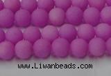 CCN2522 15.5 inches 4mm round matte candy jade beads wholesale