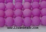 CCN2524 15.5 inches 8mm round matte candy jade beads wholesale