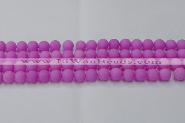 CCN2526 15.5 inches 12mm round matte candy jade beads wholesale