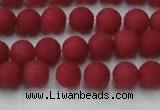 CCN2530 15.5 inches 6mm round matte candy jade beads wholesale