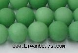 CCN2541 15.5 inches 14mm round matte candy jade beads wholesale