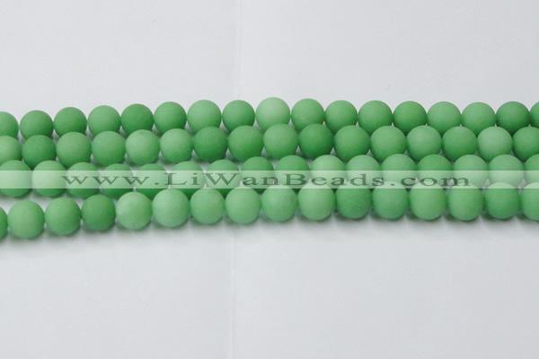 CCN2541 15.5 inches 14mm round matte candy jade beads wholesale