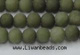 CCN2544 15.5 inches 6mm round matte candy jade beads wholesale