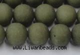 CCN2548 15.5 inches 14mm round matte candy jade beads wholesale