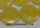 CCN260 15.5 inches 25mm faceted coin candy jade beads wholesale