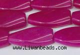 CCN2616 15.5 inches 15*30mm twisted rectangle candy jade beads