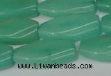 CCN2623 15.5 inches 15*30mm twisted rectangle candy jade beads