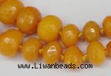 CCN2645 15.5 inches 5*8mm - 12*16mm faceted rondelle candy jade beads