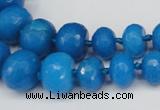 CCN2652 15.5 inches 5*8mm - 12*16mm faceted rondelle candy jade beads