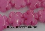 CCN2660 15.5 inches 16mm carved flower candy jade beads wholesale