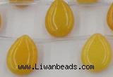 CCN2678 Top-drilled 13*18mm flat teardrop candy jade beads