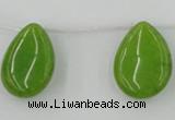 CCN2702 Top-drilled 18*25mm flat teardrop candy jade beads