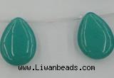 CCN2703 Top-drilled 18*25mm flat teardrop candy jade beads