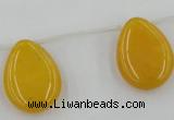 CCN2704 Top-drilled 18*25mm flat teardrop candy jade beads