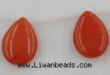 CCN2705 Top-drilled 18*25mm flat teardrop candy jade beads