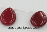 CCN2707 Top-drilled 18*25mm flat teardrop candy jade beads