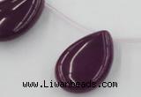 CCN2708 Top-drilled 18*25mm flat teardrop candy jade beads