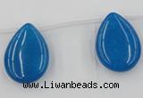 CCN2710 Top-drilled 18*25mm flat teardrop candy jade beads