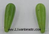 CCN2736 Top-drilled 10*30mm teardrop candy jade beads wholesale