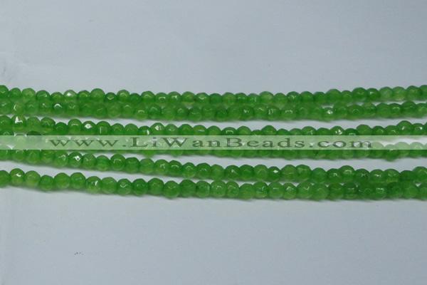 CCN2818 15.5 inches 3mm tiny faceted round candy jade beads