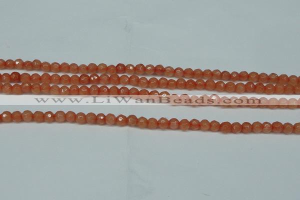 CCN2820 15.5 inches 4mm tiny faceted round candy jade beads