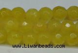 CCN2833 15.5 inches 5mm faceted round candy jade beads