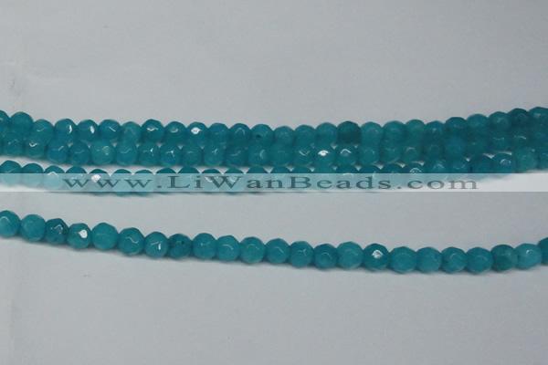 CCN2836 15.5 inches 5mm faceted round candy jade beads