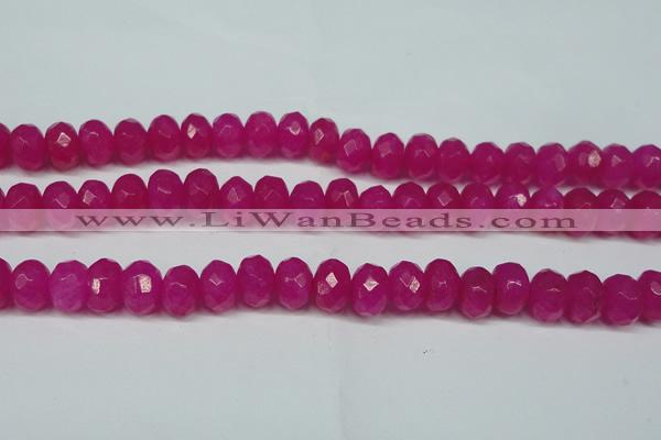 CCN2871 15.5 inches 5*8mm faceted rondelle candy jade beads