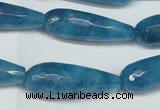 CCN2887 15.5 inches 10*30mm faceted teardrop candy jade beads