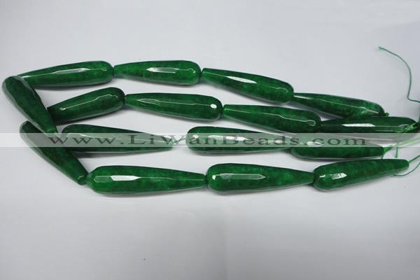 CCN2901 15.5 inches 12*50mm faceted teardrop candy jade beads