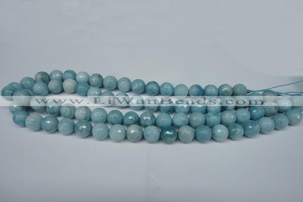 CCN2933 15.5 inches 10mm faceted round candy jade beads