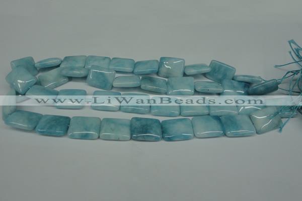 CCN2941 15.5 inches 15*20mm rectangle candy jade beads wholesale