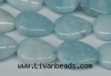 CCN2945 15.5 inches 13*18mm flat teardrop candy jade beads