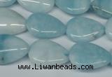 CCN2946 15.5 inches 15*20mm flat teardrop candy jade beads