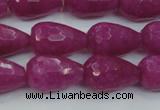 CCN3001 15.5 inches 10*15mm faceted teardrop candy jade beads