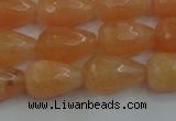 CCN3005 15.5 inches 10*15mm faceted teardrop candy jade beads